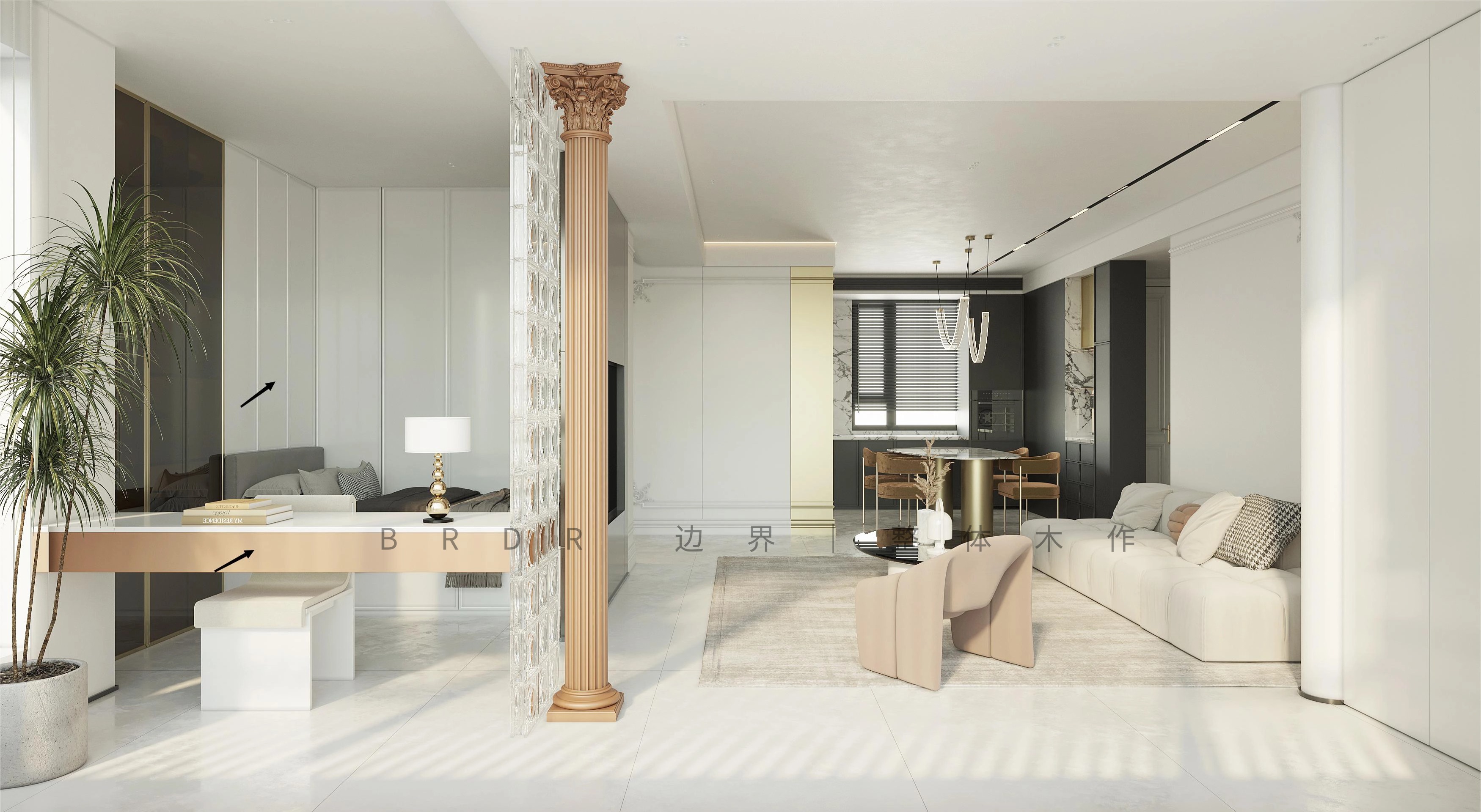 北欧轻奢客厅设计