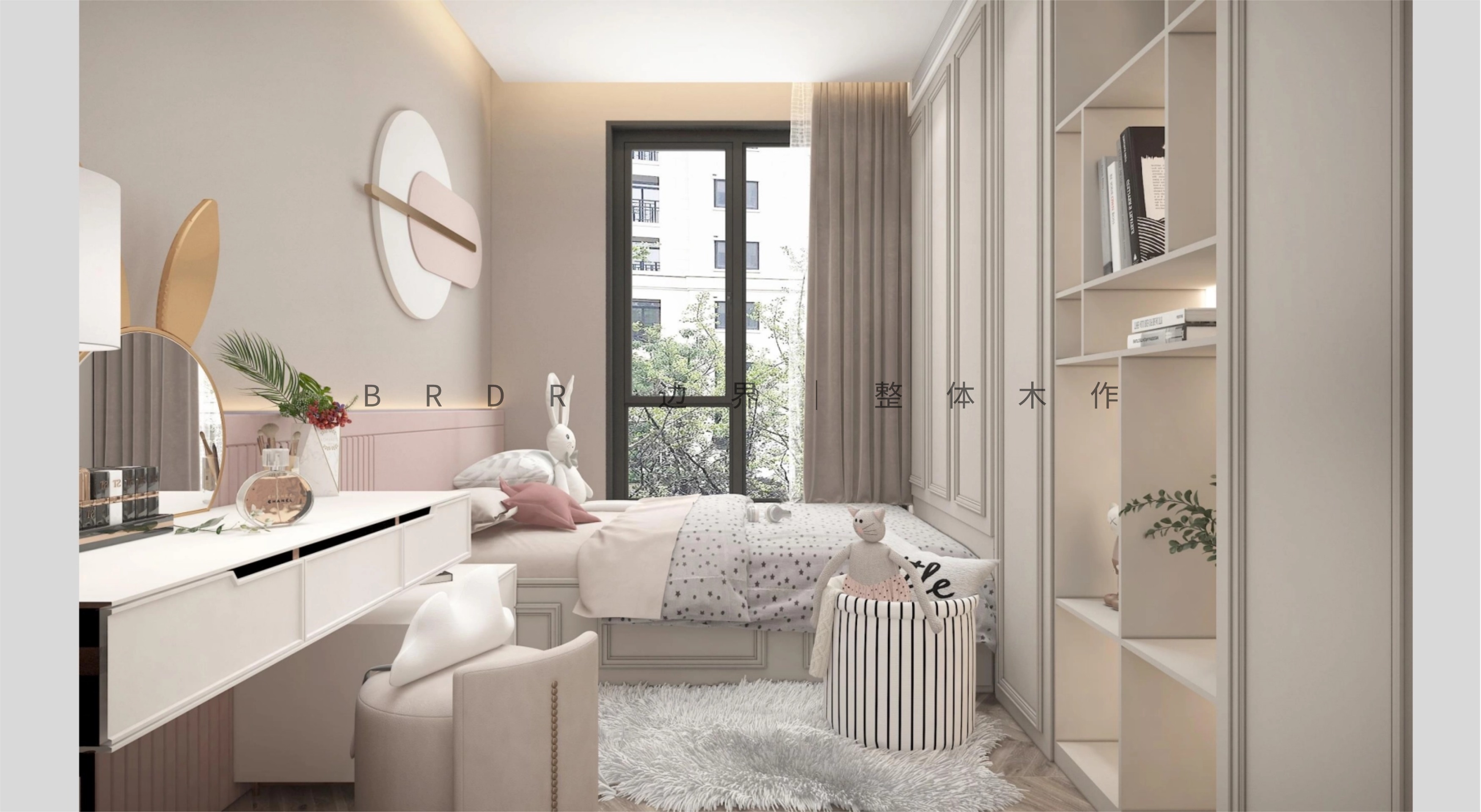 美式甜美公主风儿童房